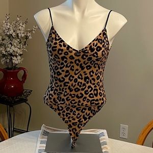 Forever 21 Leopard Print Body Suit - Size Small
